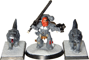 Leman Russ with Freki and Geri